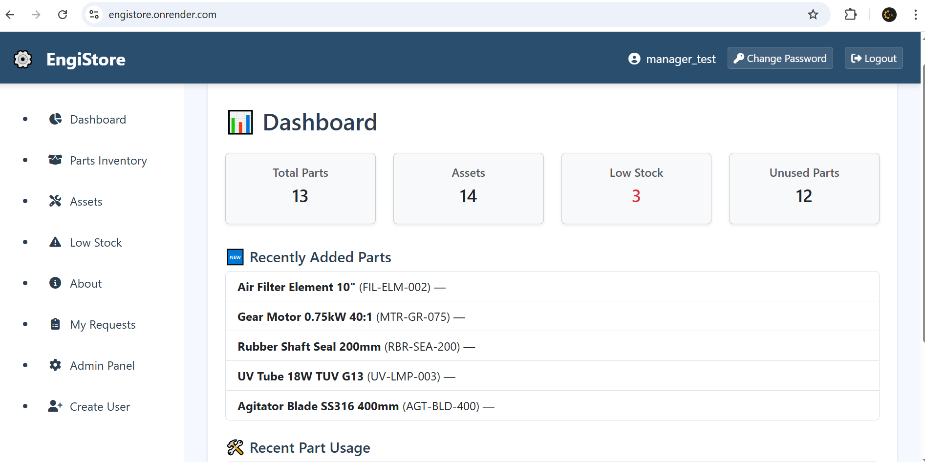 EngiStore Screenshot